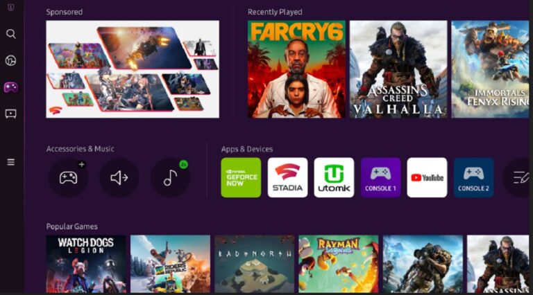 The Samsung Gaming Hub will help with game discovery.