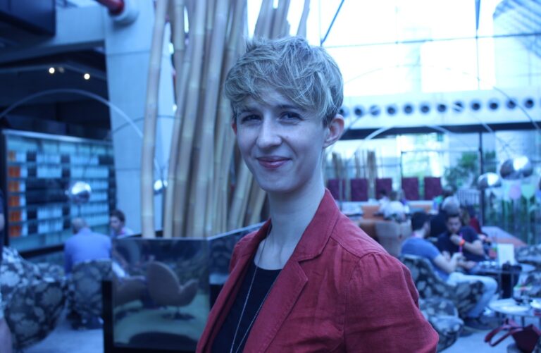 Sarah Elmaleh is a voice actress in video games and co-organizer of GameDev.World.