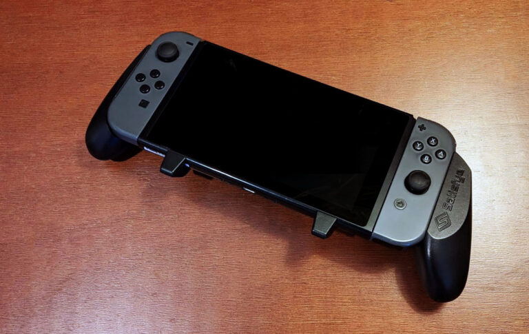 The Satisfye Pro Gaming Grip for the Nintendo Switch.