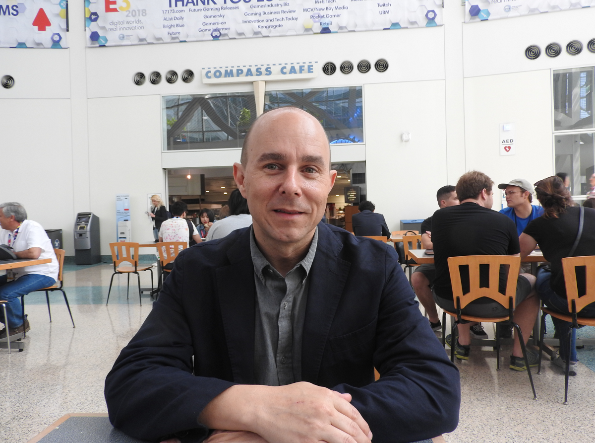 Scott Hartsman,  CEO of Trion Worlds, at E3 2018.