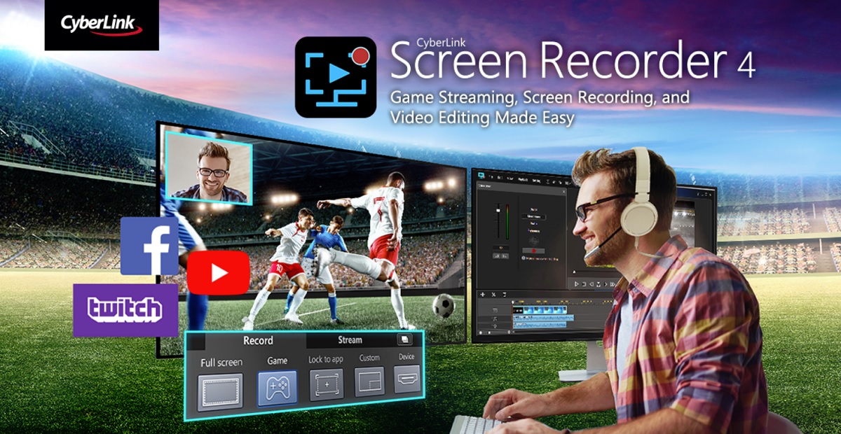 Screen Recorder 4 lets you capture, edit, and stream videos.