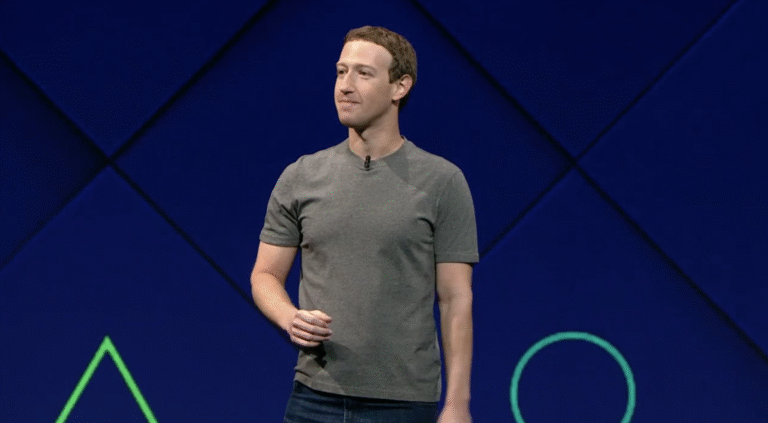 Facebook cofounder and CEO Mark Zuckerberg appears at the company's F8 developer conference in San Jose on April 18, 2017.
