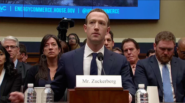 Mark Zuckerberg testifies in front of the House Energy and Commerce Committee on April 11, 2018.