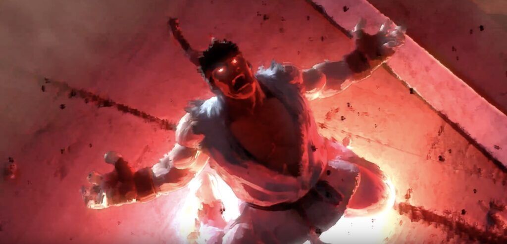 Street Fighter's stoic hero Ryu becomes "Evil Ryu" when rage overwhelms his natural balance. Street Fighter V's slow loading times and insane focus on microtransactions has enraged many people, leading a majority of the prior games' audience to stay away.