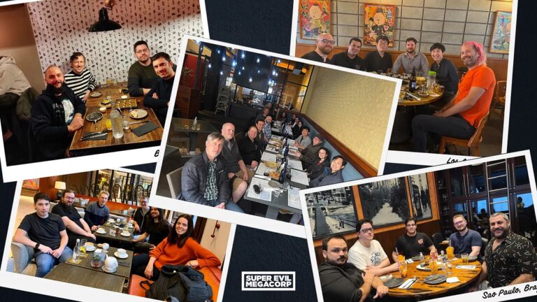 Team lunches at Super Evil Megacorp.
