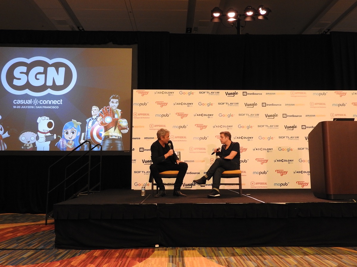 SGN's Chris DeWolfe talks about Hollywood IP in mobile games with Geoff Keighley at Casual Connect USA.