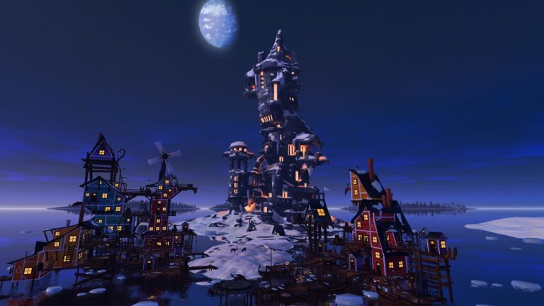 An arcitic village in Shores of Loci.