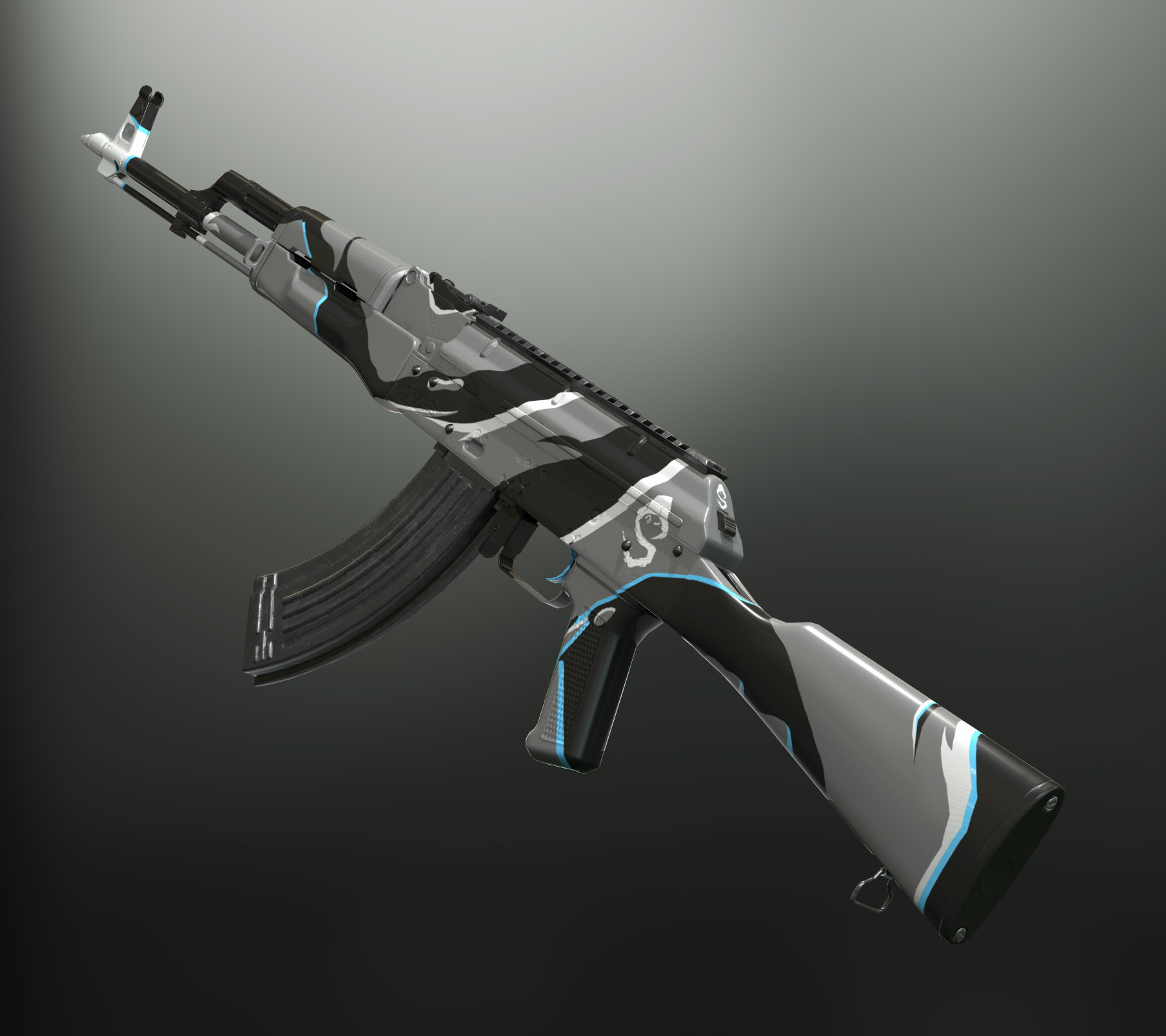 The AKM with the Shroud skin.