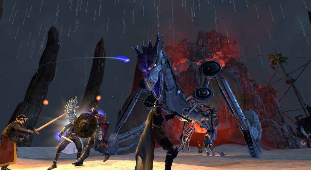 That clockwork dragon looks like a handful for this part of intrepid adventurers.