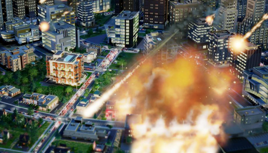 SimCity meteors