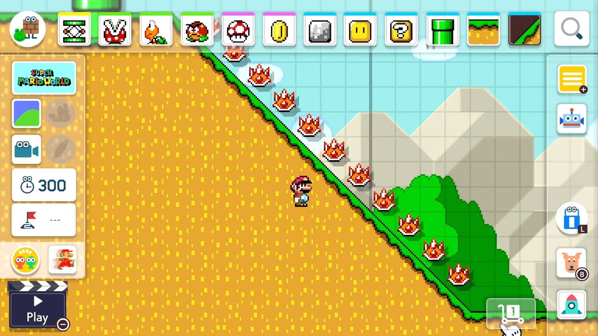 Super Mario Marker 2 introduces slopes!