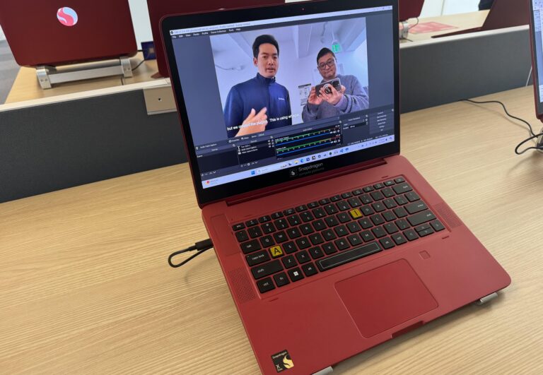 Qualcomm showed off demos of AI on Windows laptops.