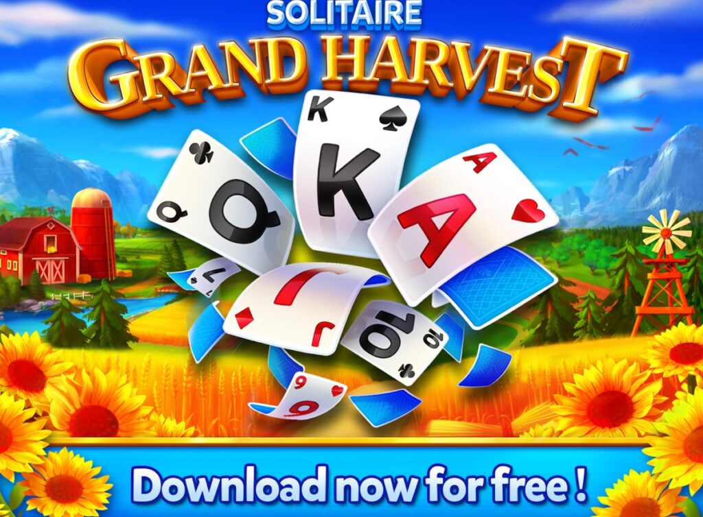 Supertreat's Solitaire Grand Harvest game.