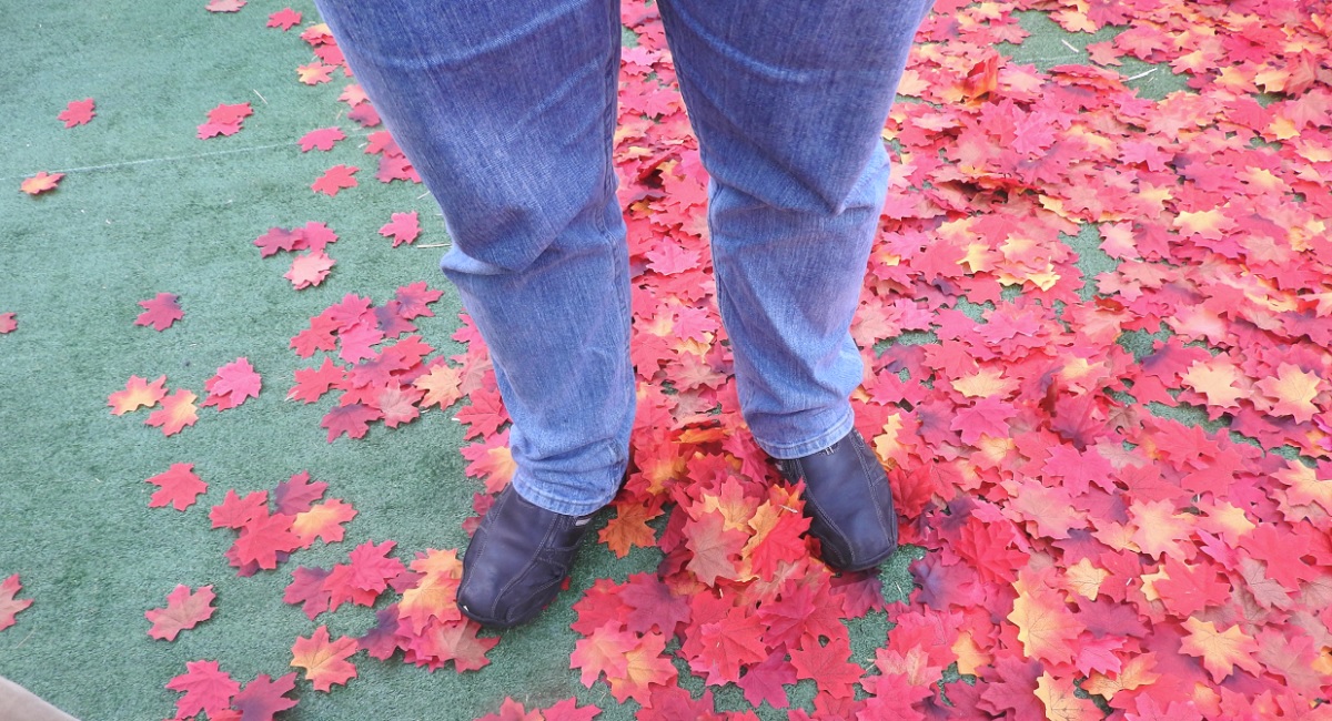 Ignore the shoes of journalist Chris Morris. Why does Sony have fake maple leaves?