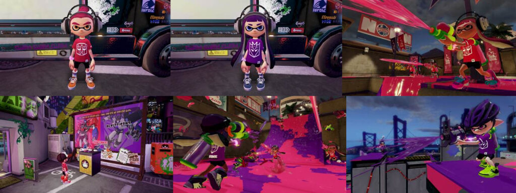 Splatoon transforms into a battle of Autobots vs. Decepticons