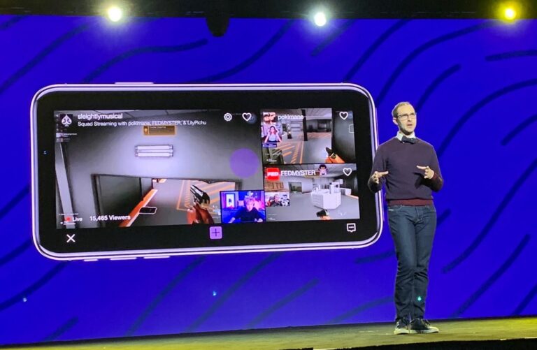 Emmet Shear, CEO of Twitch, unveils Squad Streams at TwitchCon 2018.