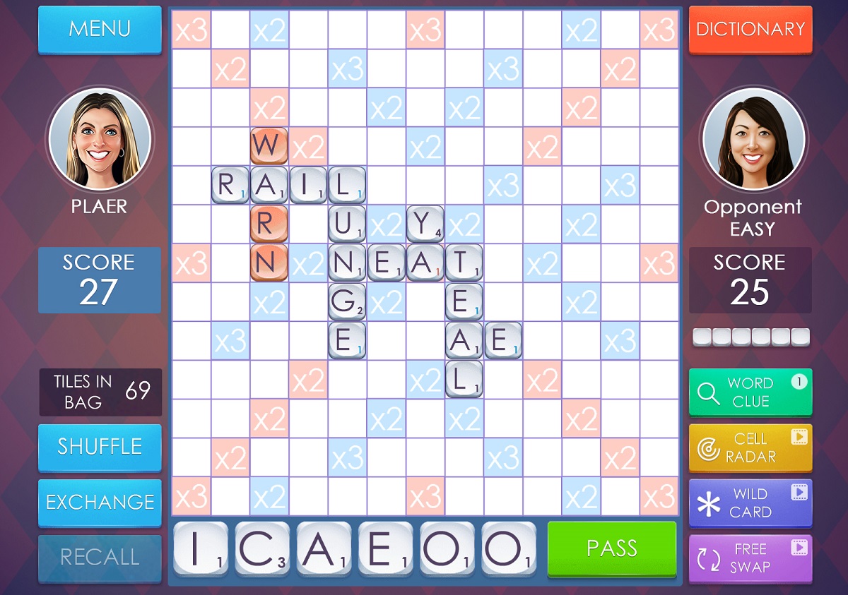 Arkadium's Outspell game.