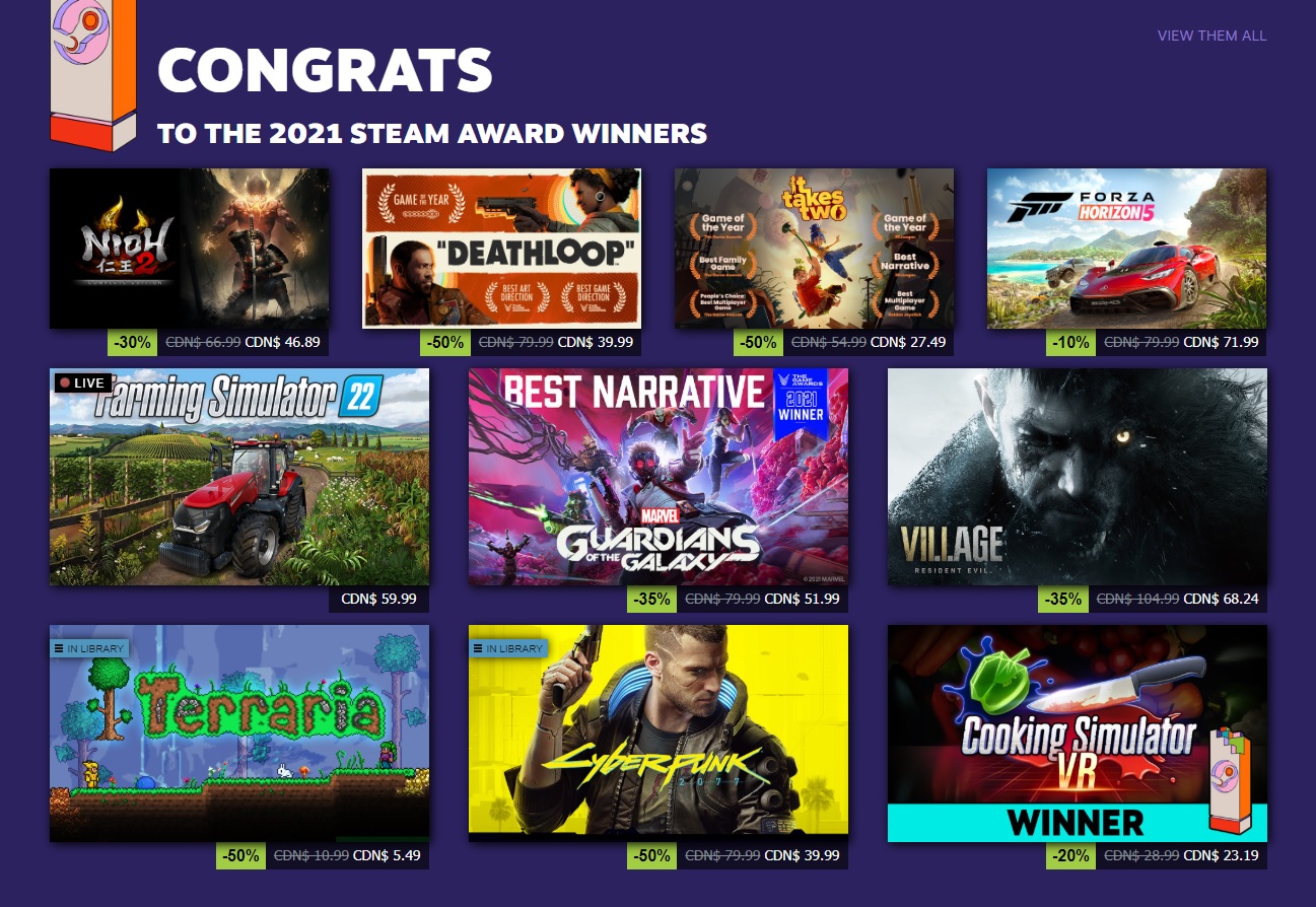 The 2021 Steam Awards as decided by you