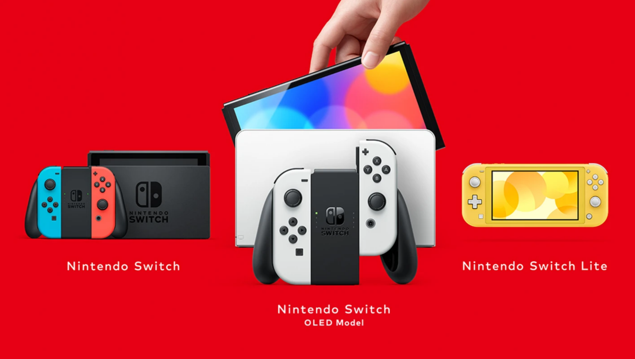 The Nintendo Switch family.