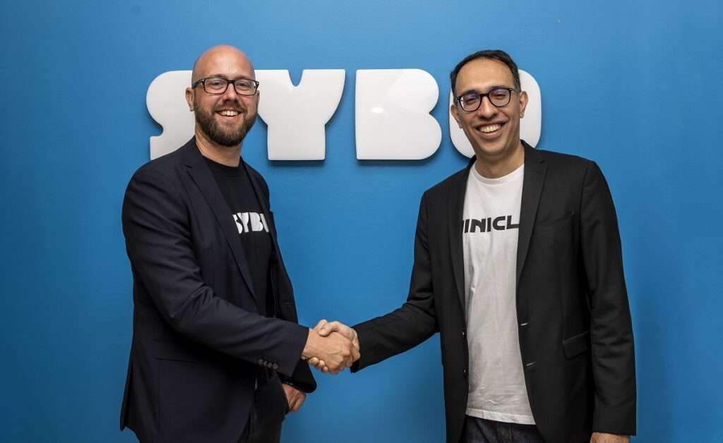 Sybo CEO Mathias (left) and Miniclip CEO Saad Choudri.
