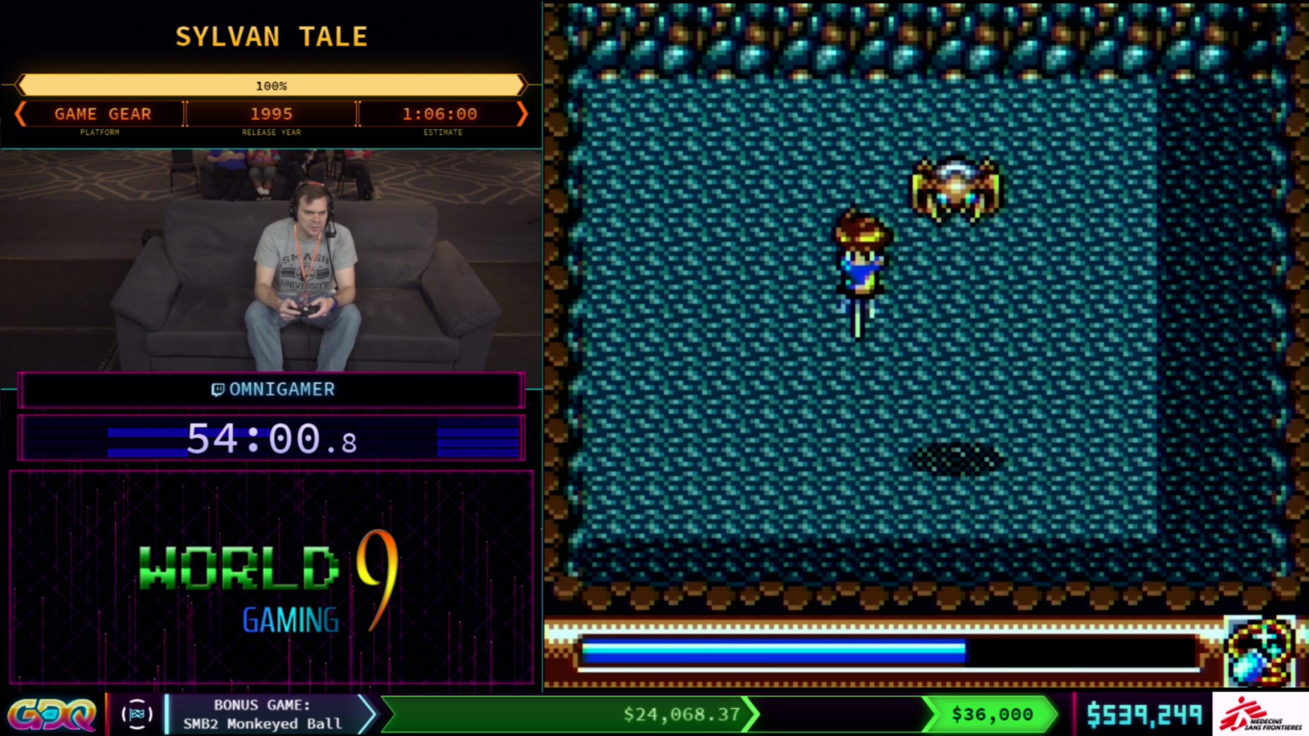 Playing games fast for charity.
