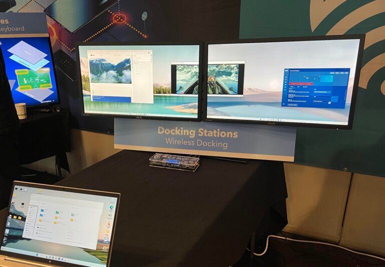 Wireless docking demo at Synaptics.
