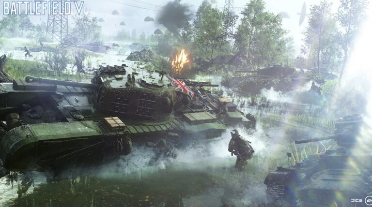 British tank in Battlefield V.