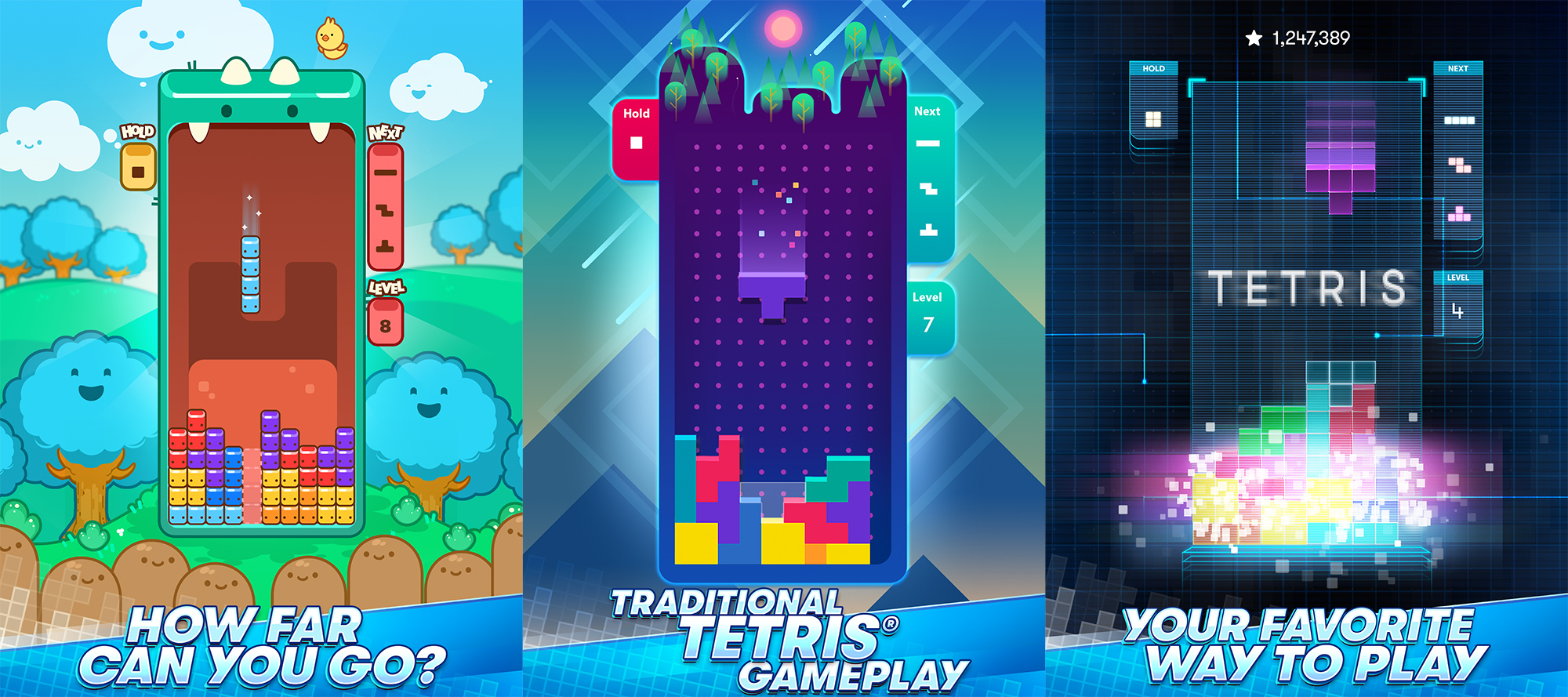 Tetris on mobile.