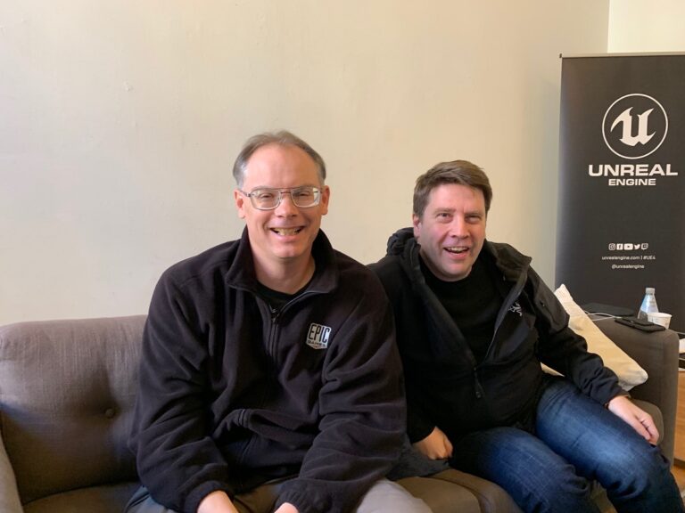 Tim Sweeney, CEO of Epic Games, and Kim Libreri, CTO.