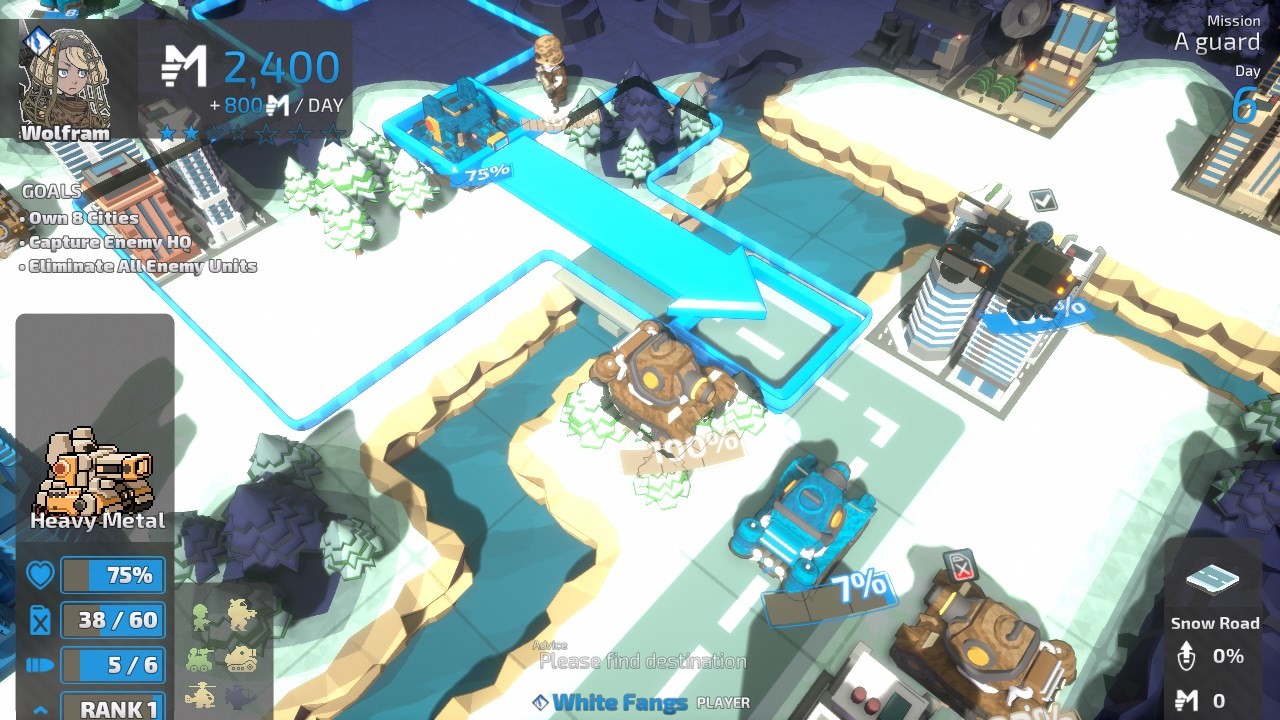 A snow level in the new Tiny Metal.