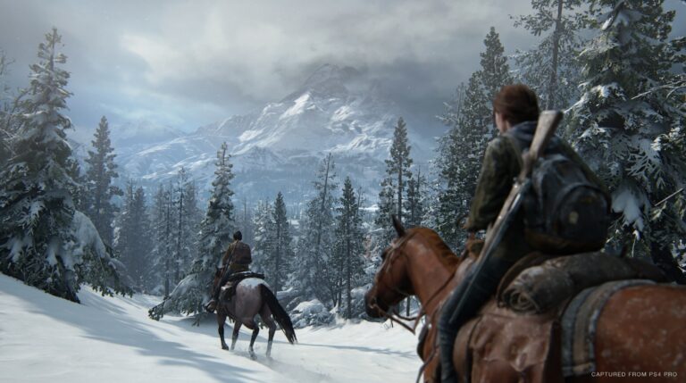 Dina and Ellie are out on patrol near Jackson in The Last of Us Part II.