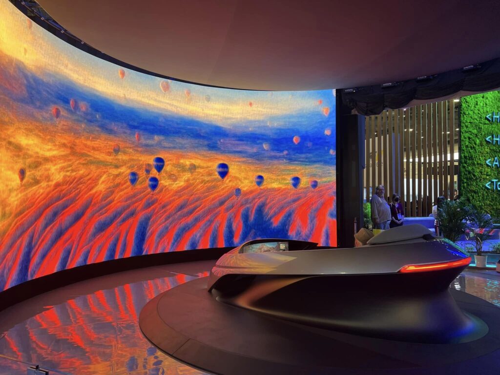Togg's booth at CES 2023 was quite popular.
