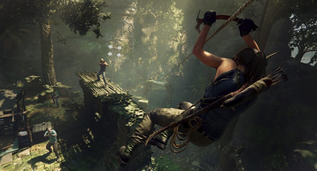 Lara Croft has to swim and fight underwater in Shadow of the Tomb Raider.