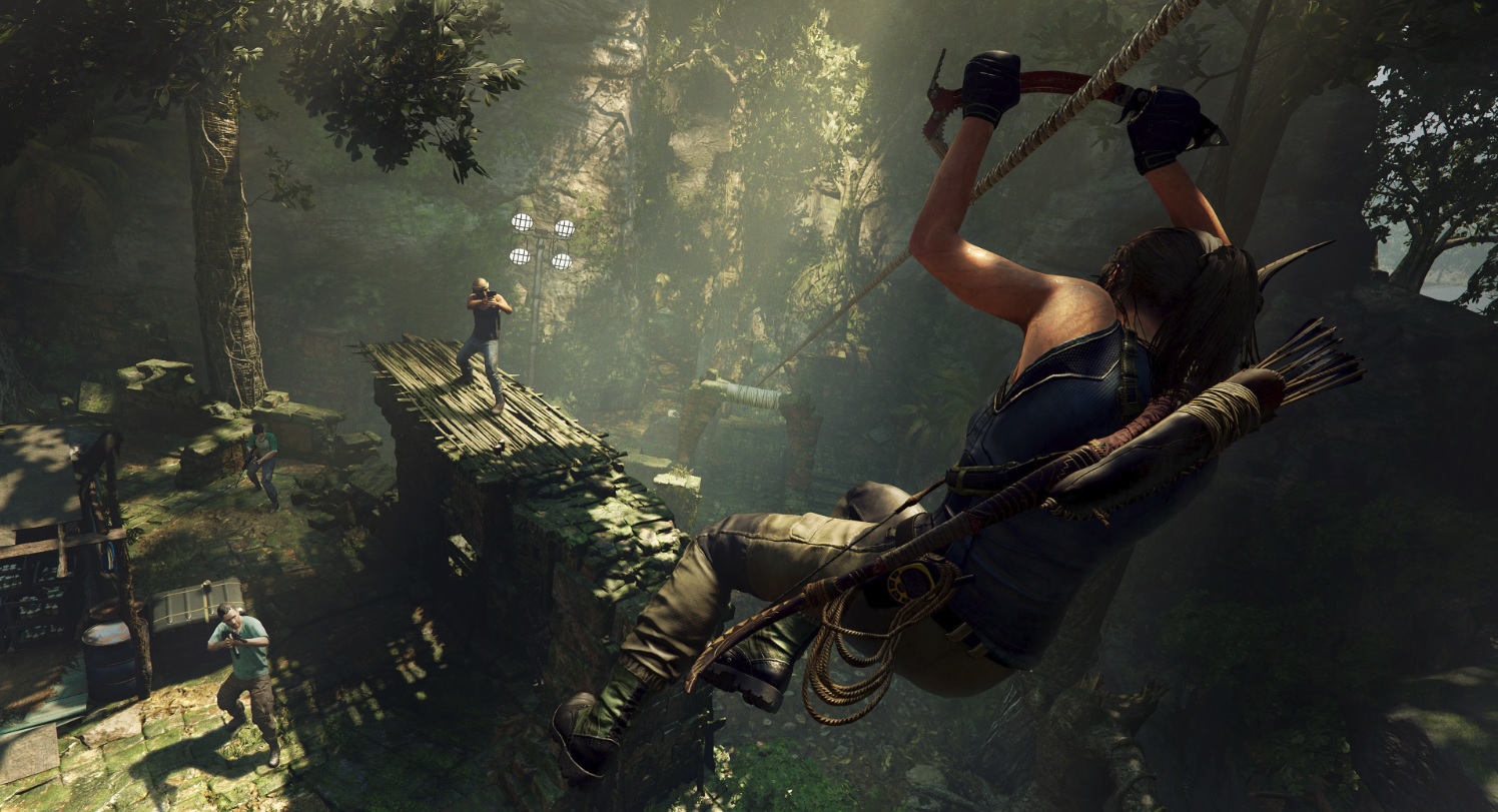 Lara Croft has to swim and fight underwater in Shadow of the Tomb Raider.