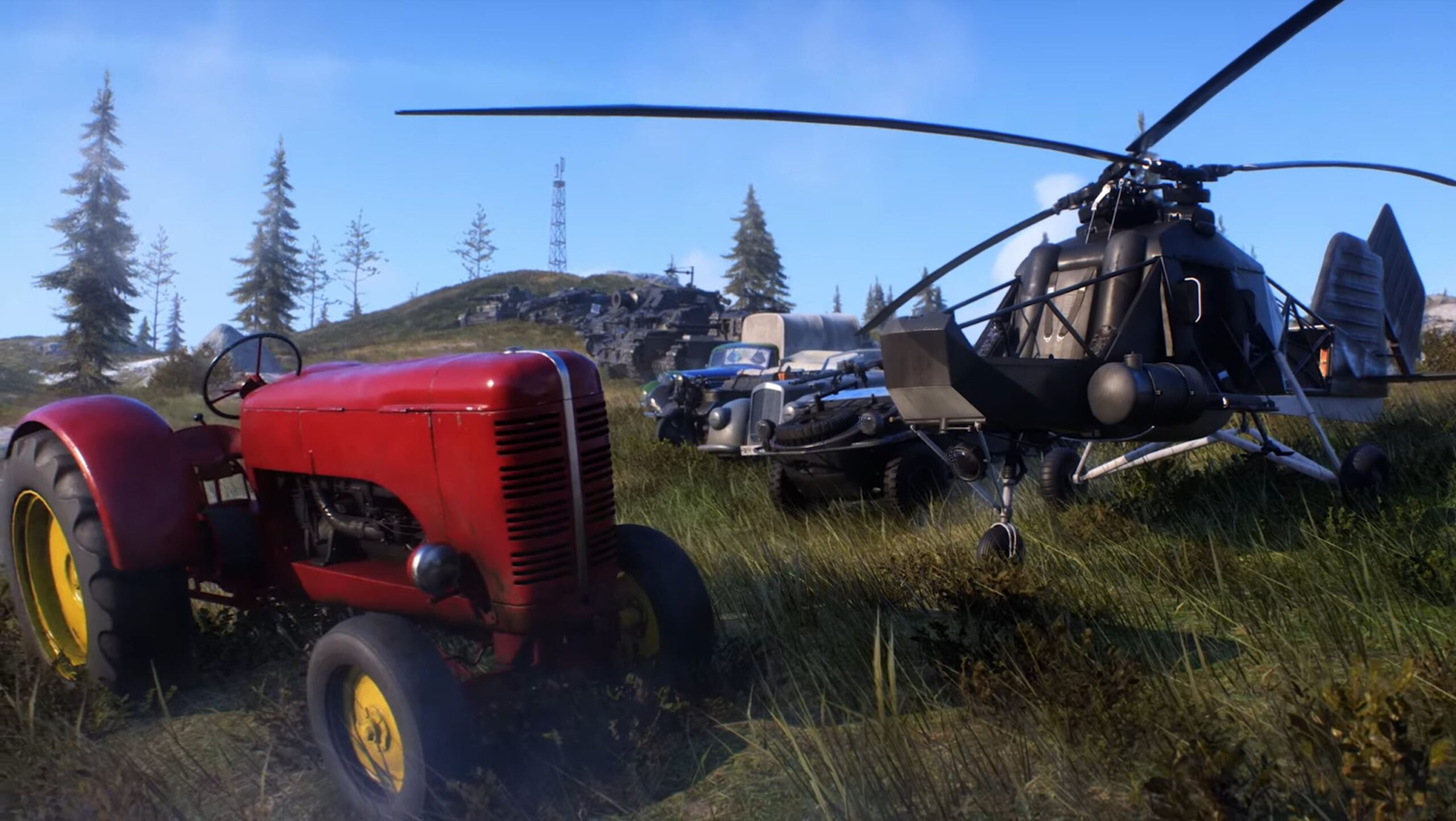 Tractor or helicopter? You know which one you have to choose.