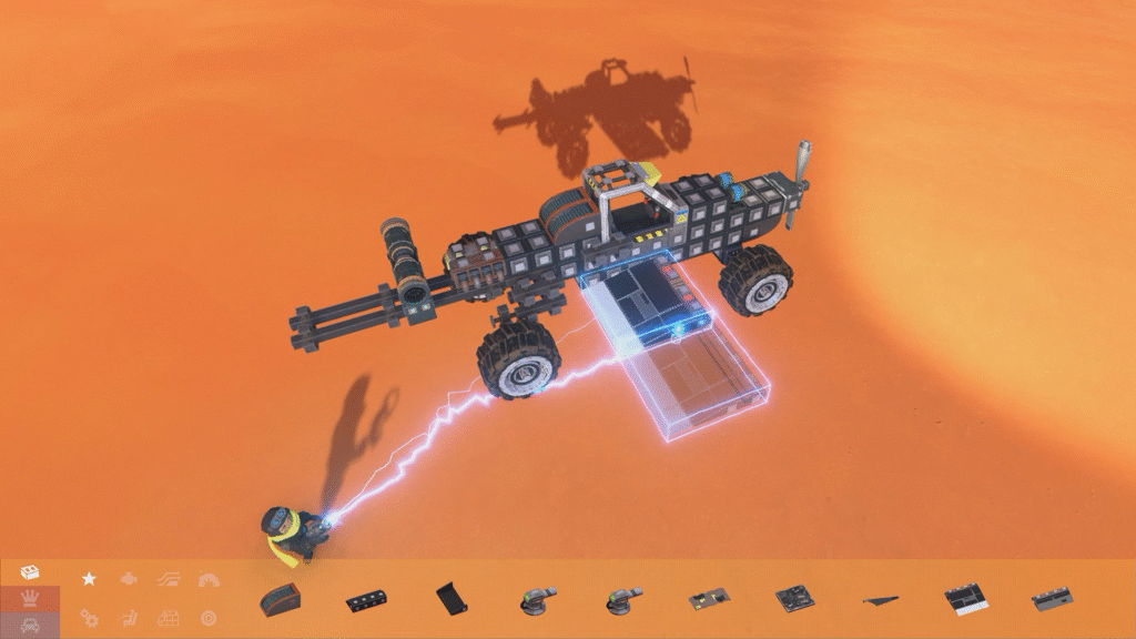 Building a vehicle in Trailmakers.