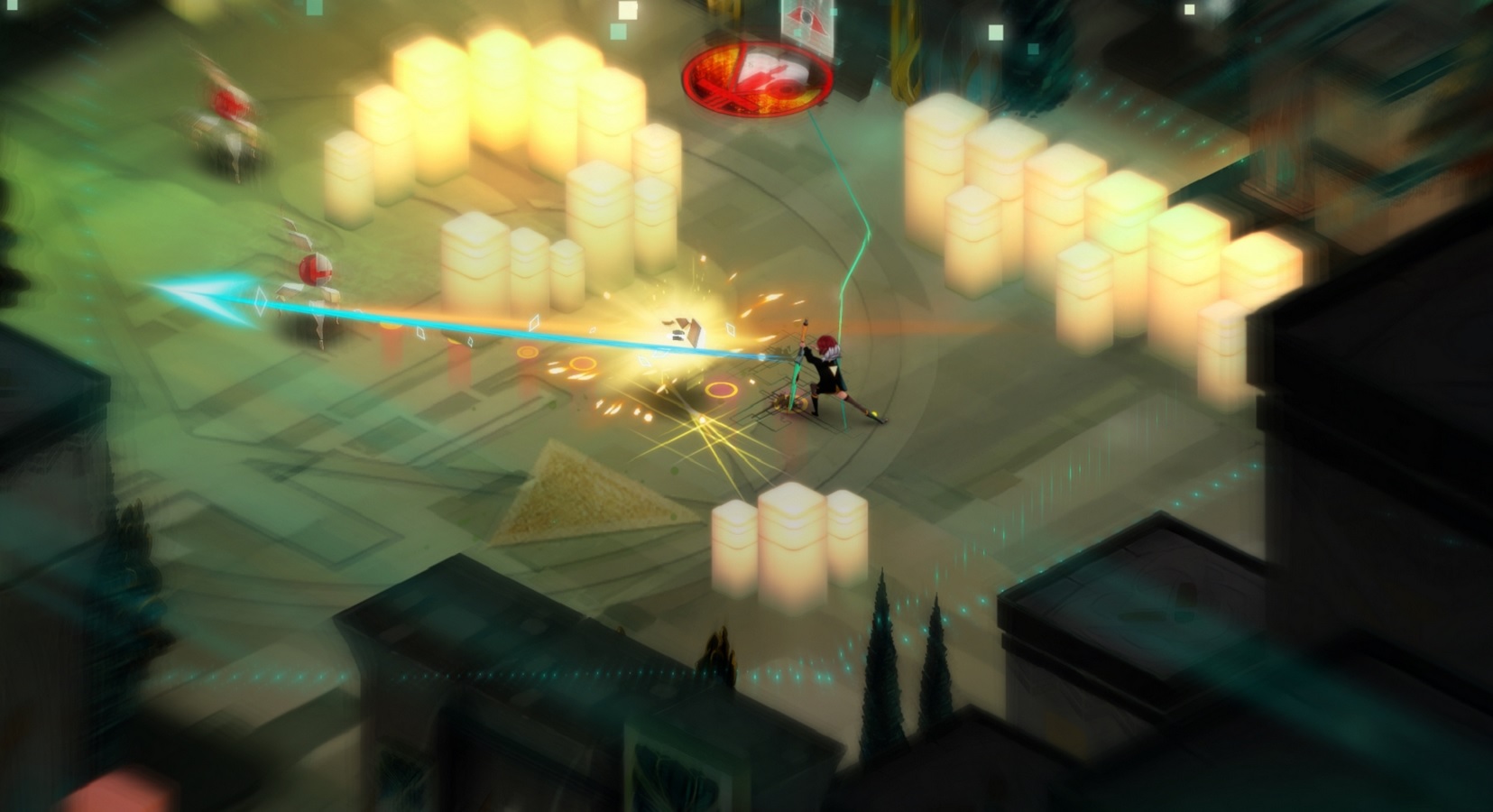 Transistor's isometric battles provided a surprising narrative benefit.