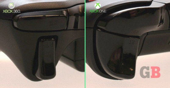 Triggers - Xbox 360 vs Xbox One controllers