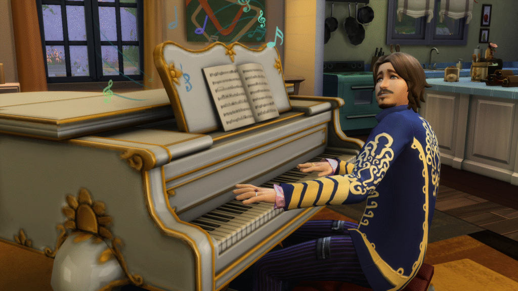 The Sims 4 piano