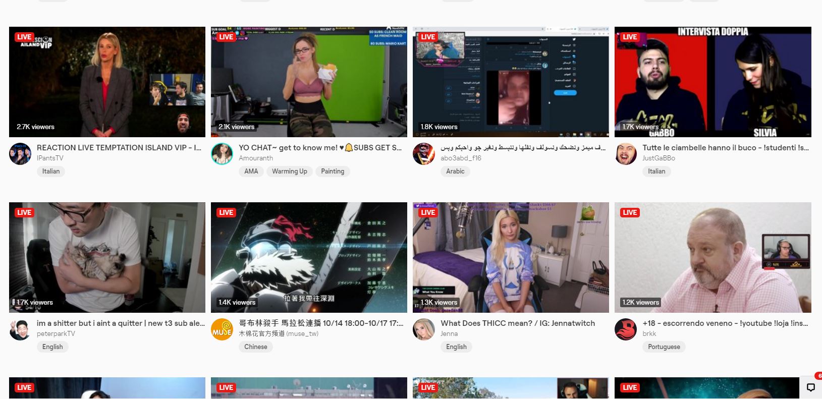 'Just Chatting' is a growing platform