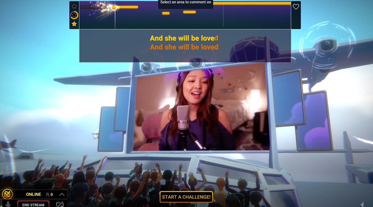 You can sing solos or duets or challenges in Twitch Sings.