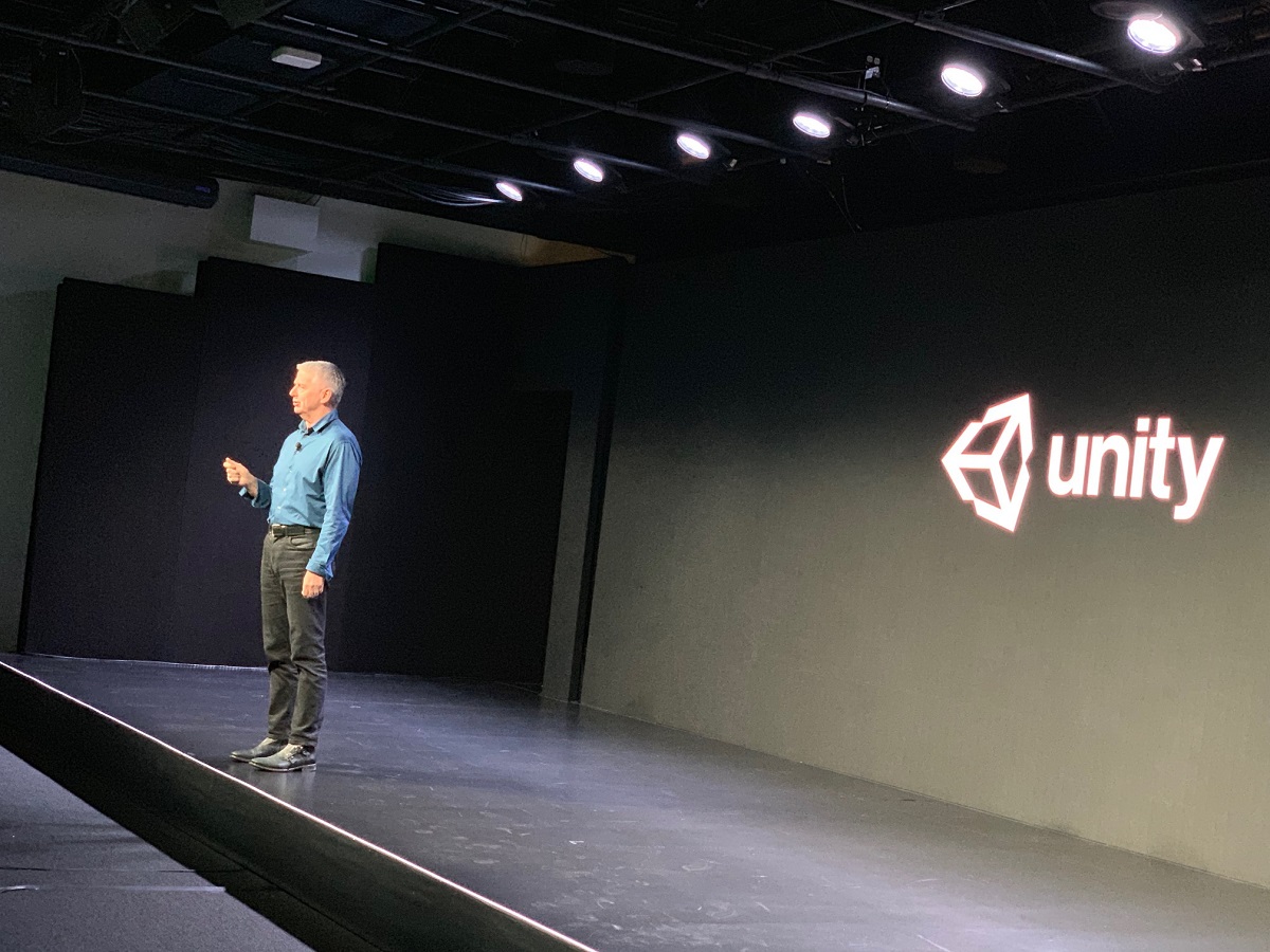 John Riccitiello, CEO of Unity, at GDC 2019.