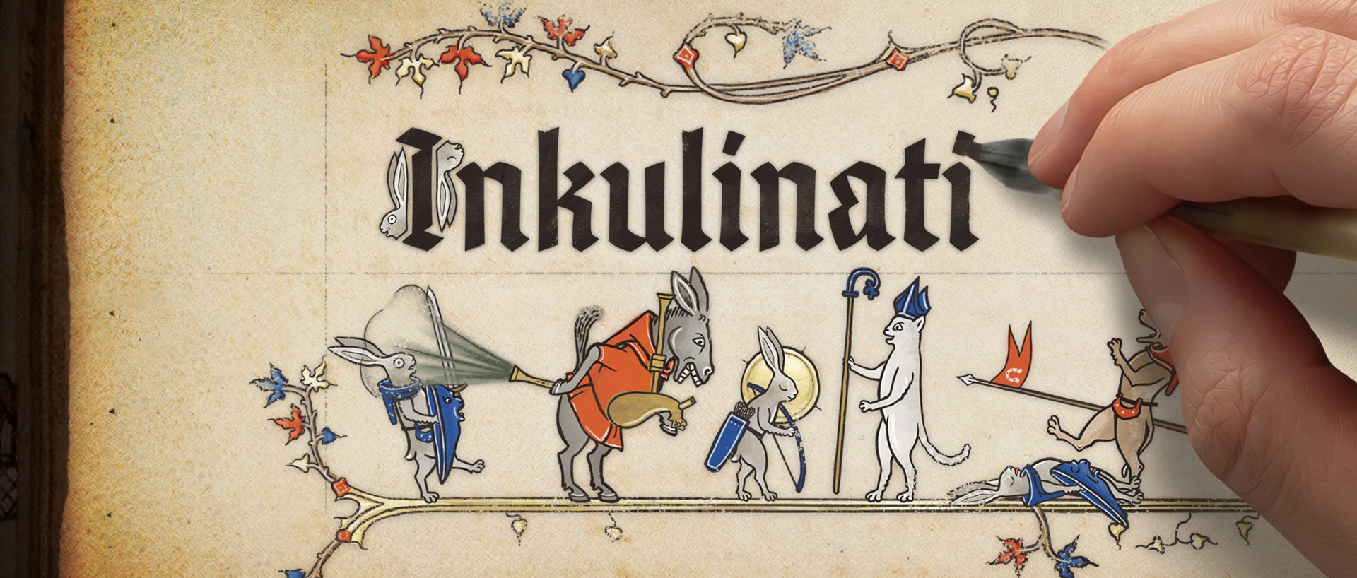 medieval manuscript turn-based strategy game Inkulinati launches on february 22, 2024 on PC, Xbox, PlayStation and Nintendo Switch