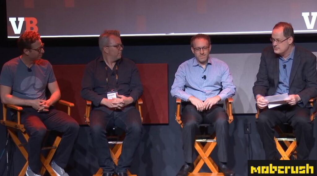 Left to right: Ethan Kurzweil of Bessemer Venture Partners, Scott Rupp of Bitkraft Ventures, Gregory Milken of March Capital Partners, and Eric Goldberg of Crossover Technologies.