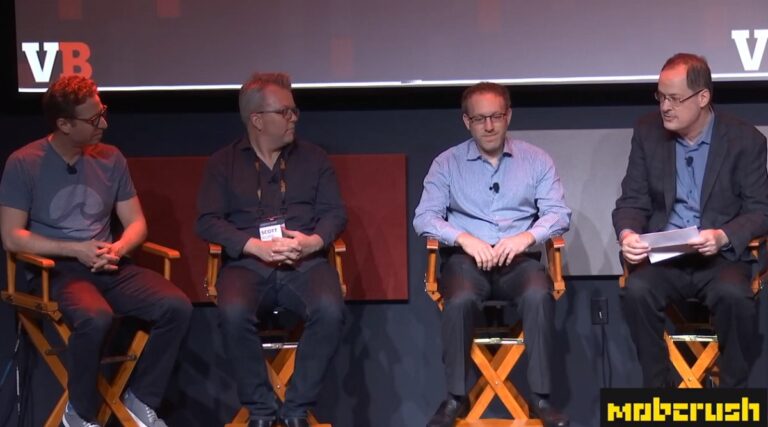 Left to right: Ethan Kurzweil of Bessemer Venture Partners, Scott Rupp of Bitkraft Ventures, Gregory Milken of March Capital Partners, and Eric Goldberg of Crossover Technologies.