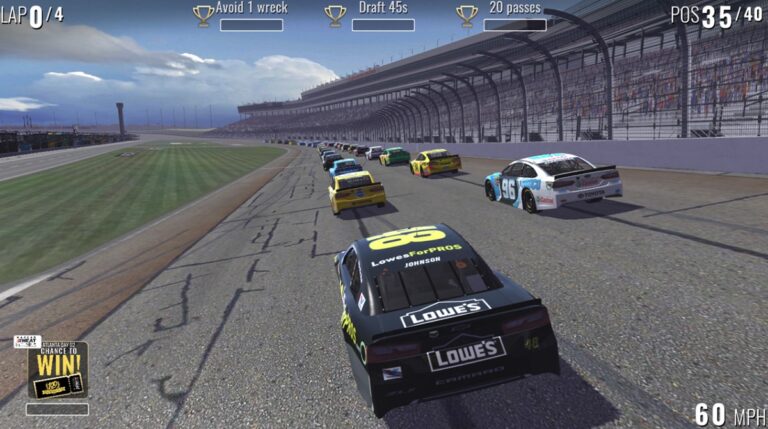 You can win a discount on a Nascar race ticket with Winfinite's deal with 704Games.