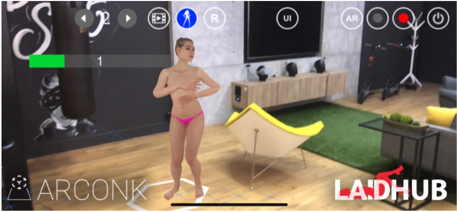 ARConk and Laidhub have created animated porn characters for augmented reality.