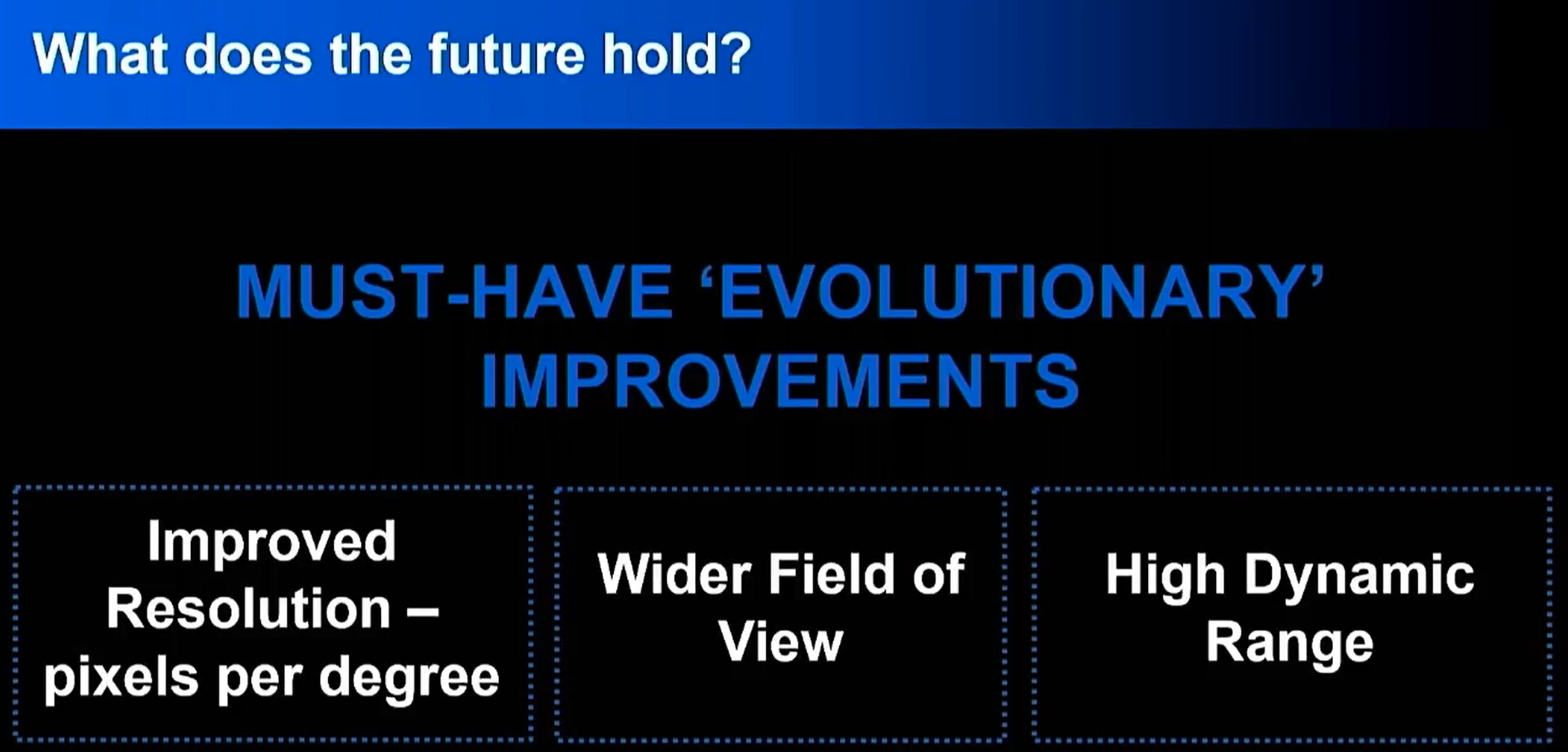 Dominic Mallinson's VR evolutionary improvements