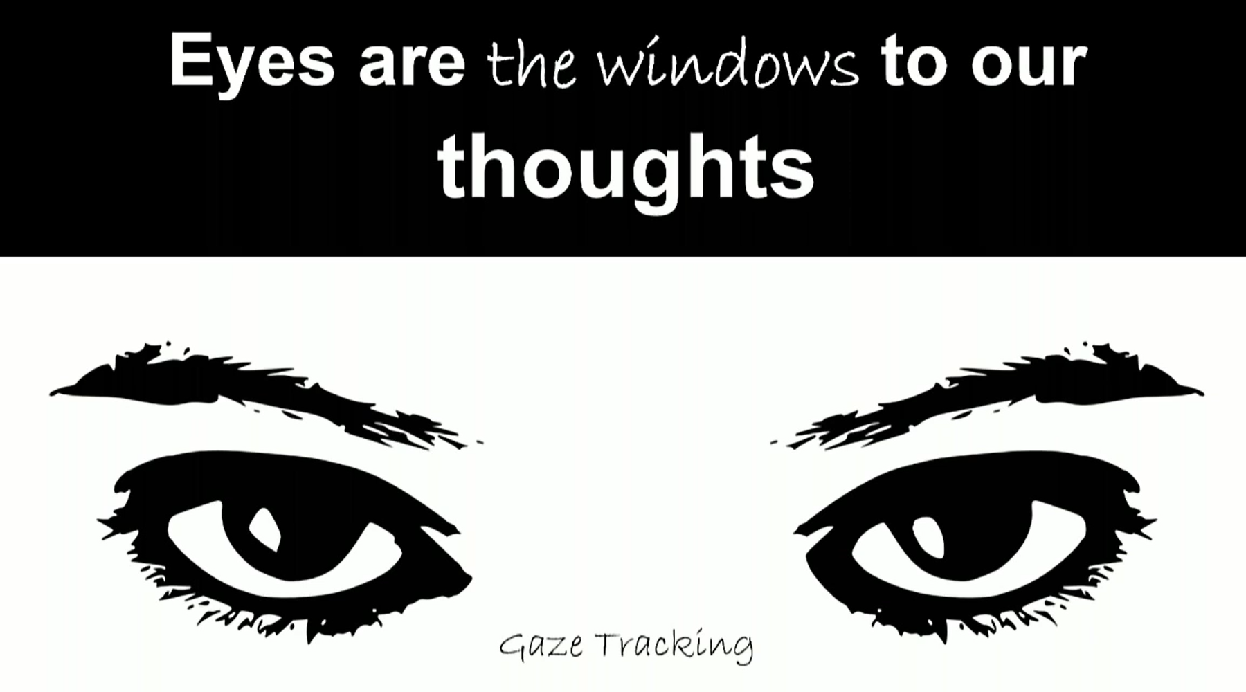 Gaze tracking: Eyes are the windows to our thoughts