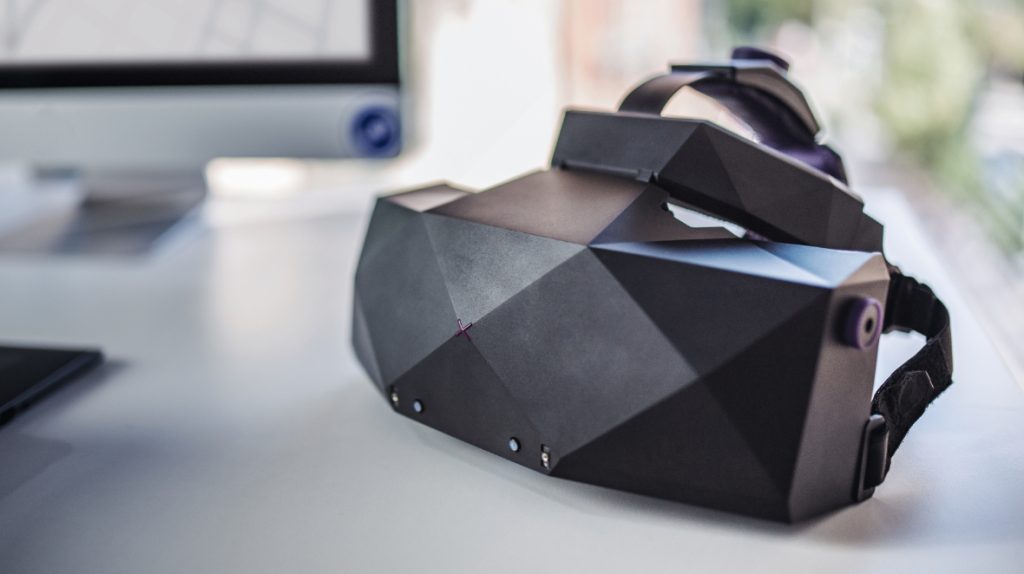 The VRgineers XTAL VR headset for enterprise. It has a 5K display.